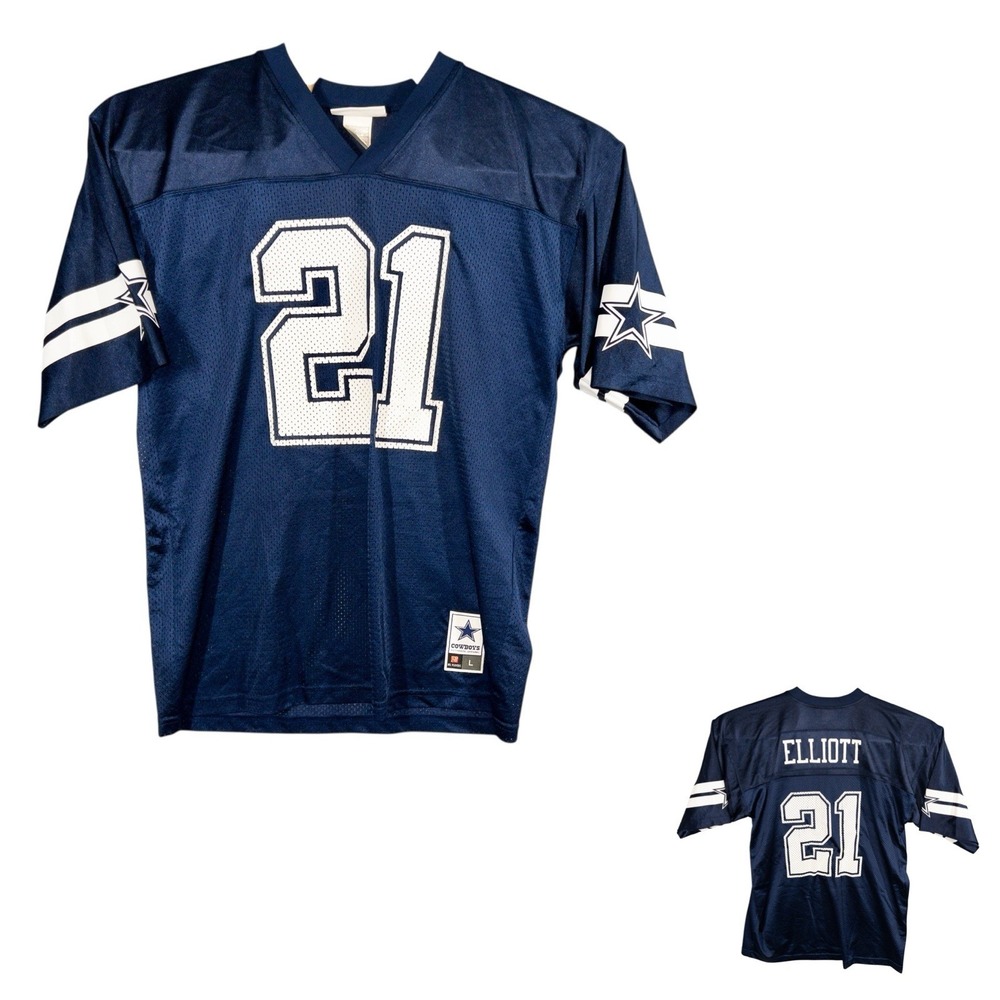 NFL Dallas Cowboys Team Store Ezekiel Elliott Football Jersey Mens Large *Read*‎